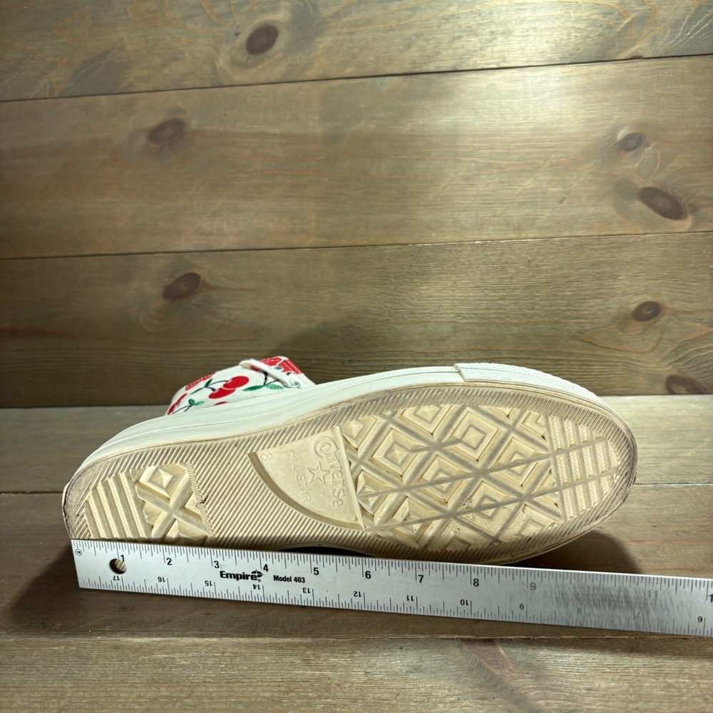 Converse Chuck Taylor Lift Womens size 10 shoes White Cherry Platform sneakers - Picture 8 of 9